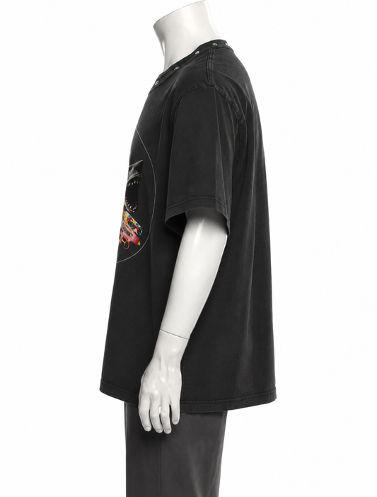 Fivengchy ® Washed Boxy Studded T-Shirt