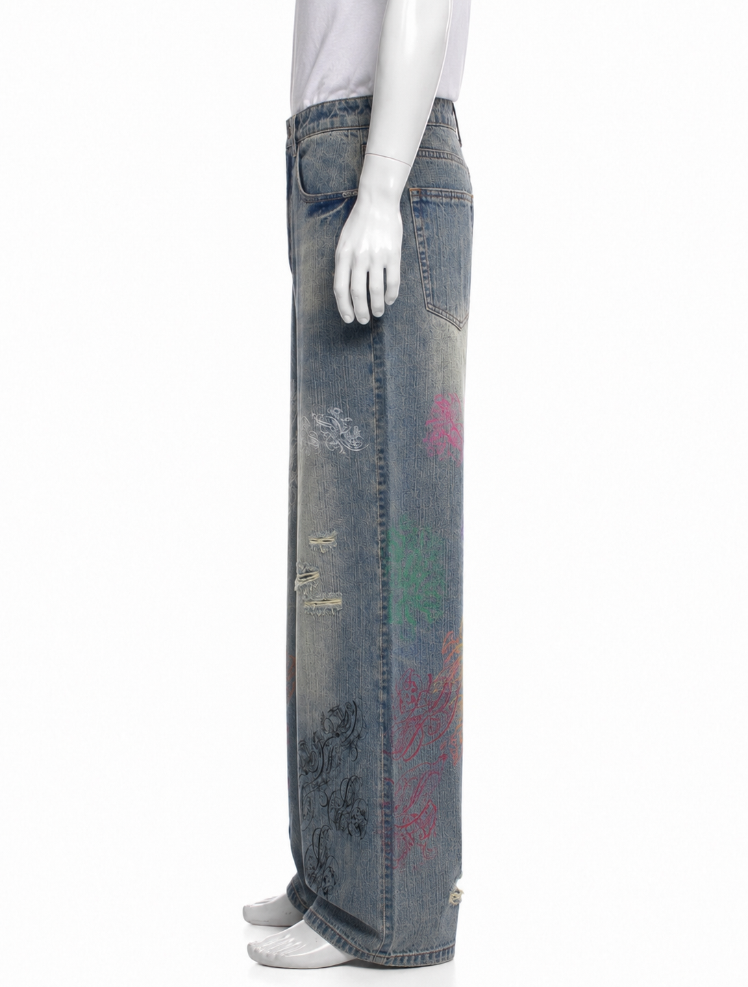 SKITZO ® distressed vintage denim