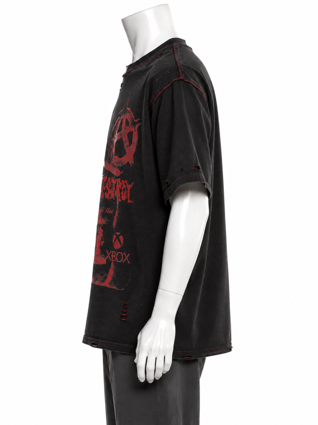 CONSUMED® distressed reversible 
 T shirt