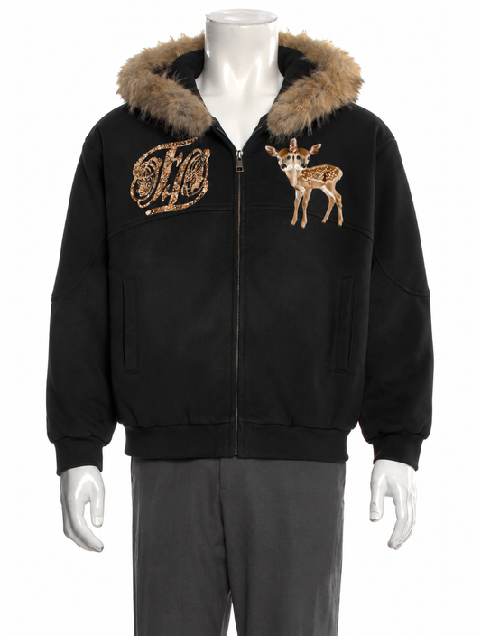 Bambi ® fur hooded jacket heavyweight