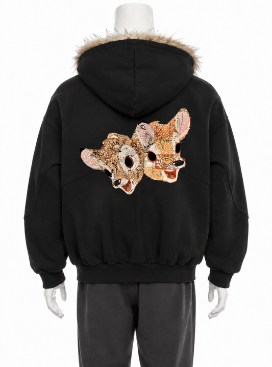 Bambi ® fur hooded jacket heavyweight
