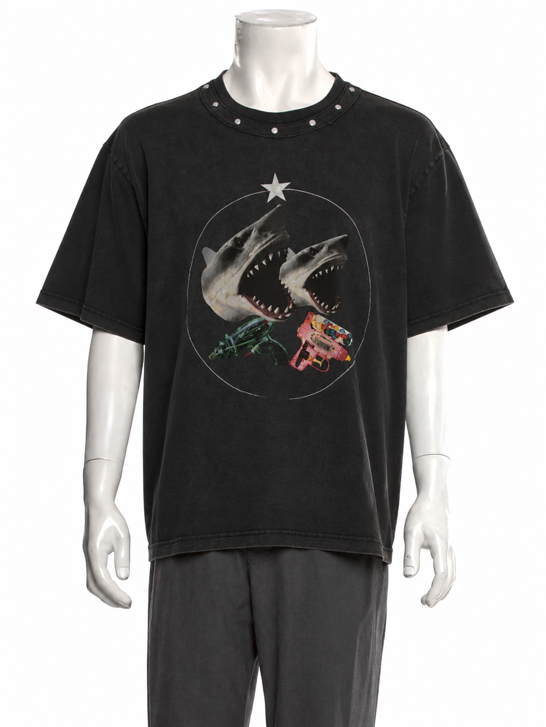 Fivengchy ® Washed Boxy Studded T-Shirt