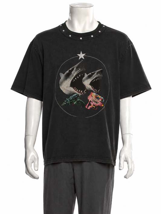Fivengchy ® Washed Boxy Studded T-Shirt