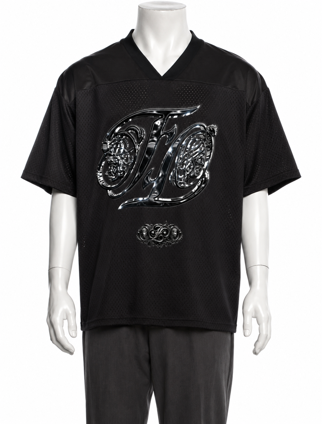 FUQAFOOTBALLLEAGUE ® Oversized Mesh V-Neck Soccer Jersey
